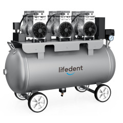 Lifedent SA220 безмасляный компрессор для 4-5 установок, без осушителя, с ресивером 90 л, 240 л/мин