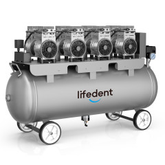 Lifedent SA300 безмасляный компрессор для 6-7 установок, без осушителя, с ресивером 120 л, 320 л/мин