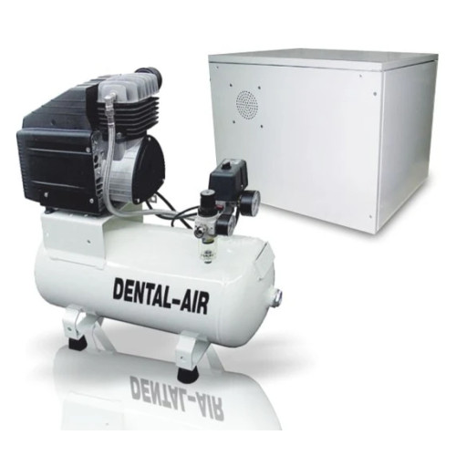 Werther International Dental Air 1/24/3-C безмасляный воздушный компрессор с дополнительным звукоизолирующим сборным кожухом, с ресивером 24 л, 100 л/мин