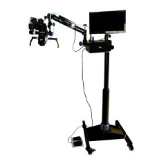 Bino Scientific Vision 5 LED black дентальный операционный микроскоп с 5-ти ступенчатым увеличением, HD-видеофиксацией и светодиодным освещением