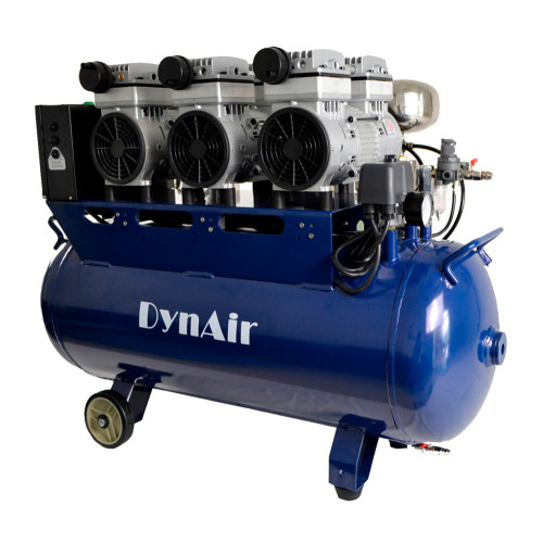 Dynamic DA7003D безмасляный компрессор для 4-х установок, с осушителем, 1-фазный, ресивер 70 л, 234 л/мин