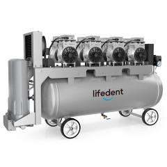 Lifedent SP300 безмасляный компрессор для 7-8 установок, с осушителем, с ресивером 120 л, 320 л/мин
