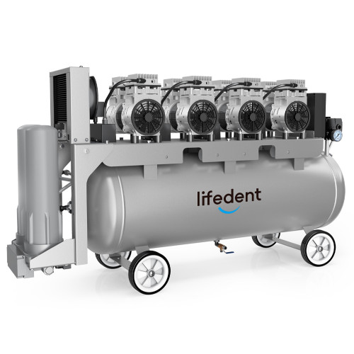 Lifedent SP300 безмасляный компрессор для 7-8 установок, с осушителем, с ресивером 120 л, 320 л/мин