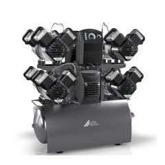 Dürr Dental Quattro P 20 безмасляный компрессор с мембранным осушителем, для 20 установок, с ресивером 90 л, 860 л/мин