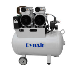 Dynamic DA7002D безмасляный компрессор для 2-х установок, 1-фазный, с осушителем, с ресивером 50 л, 156 л/мин