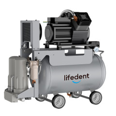 Lifedent SS150 безмасляный компрессор для 3-4 установок, с осушителем, с ресивером 60 л, 165 л/мин