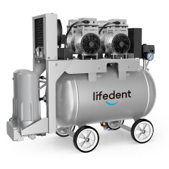 Lifedent SP150 безмасляный компрессор для 3-4 установок, с осушителем, с ресивером 60 л, 160 л/мин