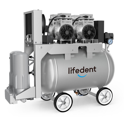 Lifedent SP150 безмасляный компрессор для 3-4 установок, с осушителем, с ресивером 60 л, 160 л/мин