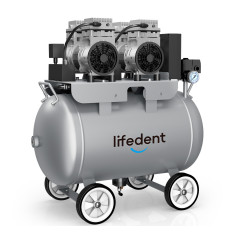 Lifedent SA150 безмасляный компрессор для 3-4 установок, без осушителя, с ресивером 60 л, 160 л/мин