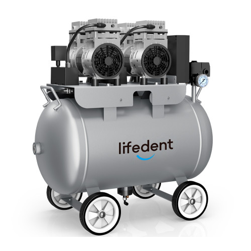 Lifedent SA150 безмасляный компрессор для 3-4 установок, без осушителя, с ресивером 60 л, 160 л/мин
