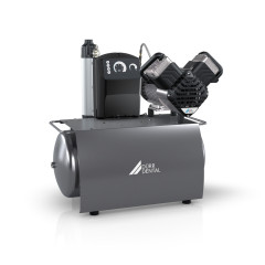 Dürr Dental Duo Tandem безмасляный компрессор для 2-х установок, с осушителем, с ресивером 50 л, 125 л/мин