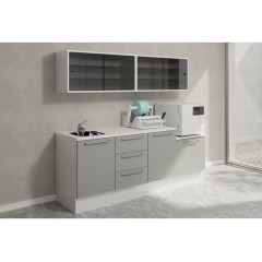 Edarredo комплект мебели коллекция ОРЕN на подиуме RAL7042-RAL9010-ED1614