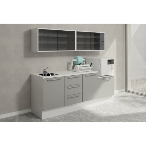 Edarredo комплект мебели коллекция ОРЕN на подиуме RAL7042-RAL9010-ED1614