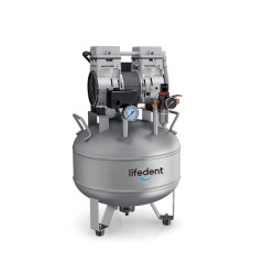 Lifedent SA075 безмасляный компрессор для 1-2 установок, без осушителя, с ресивером 32 л, 80 л/мин