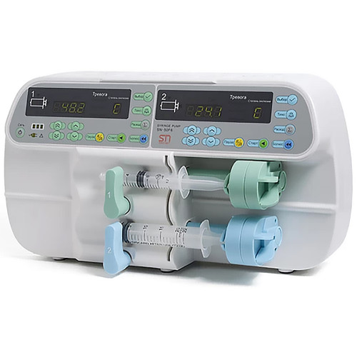 SinoMDT SN-50F6 двухканальный инфузионный насос для ветеринарии, объём шприцев 10-50 мл, скорость инфузии 0.1-1500 мл/ч