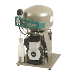EKOM DK50 PLUS S/M безмасляный компрессор для одной стоматологической установки с кожухом, с осушителем, с ресивером 25 л, 60 л/мин