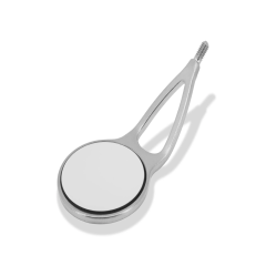 Hahnenkratt MEGAretract FS Rhodium bifurcated stem зеркало, 24мм (6 шт в упак)
